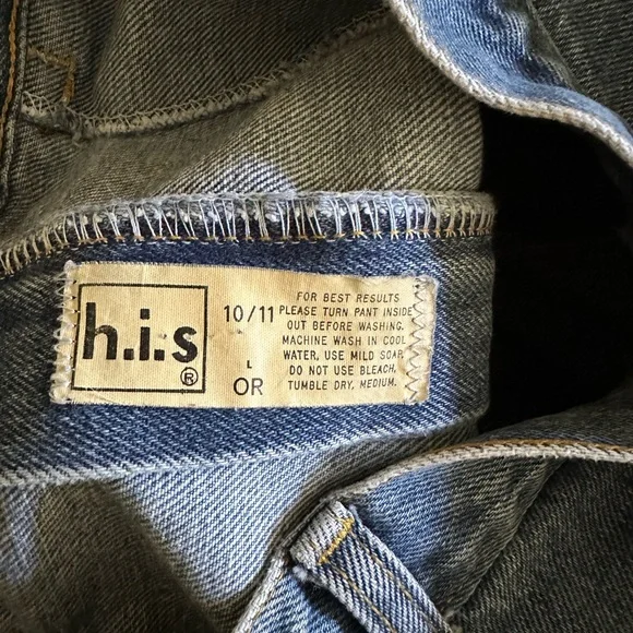 h.i.s Vintage 70s Blue Women's High Rise Bootcut Jeans - Picture 4 of 5